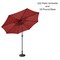 Villacera 9-Foot  LED Outdoor Patio Umbrella with Solar Lights with Base, Red 83-OUT5423B - alternate 5